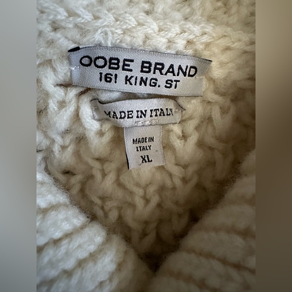 Oobe Brand vintage collared fisherman cable knit wool cardigan sweater - Picture 10 of 10